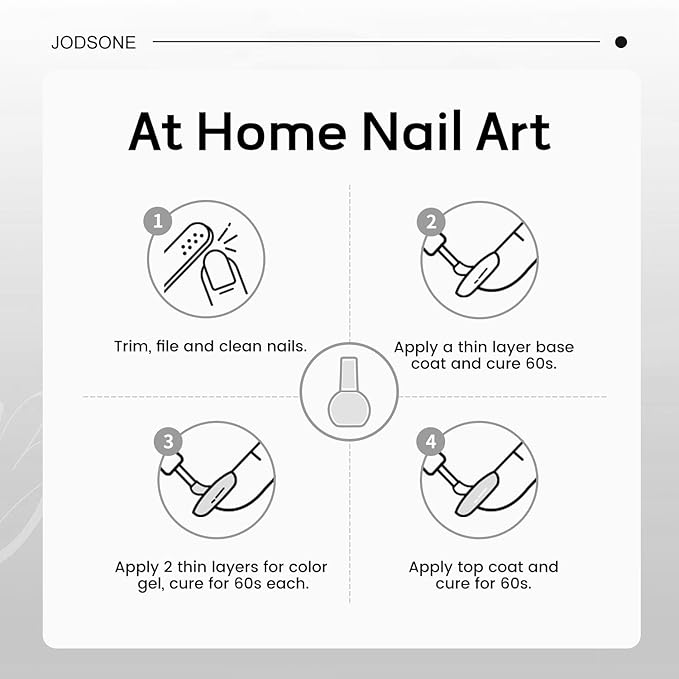 JODSONE 10ml Classic White Gel Nail Polish LED Gel Polish Milky white Nail Color Professional Finish Easy to Apply Low Odor Need U V Lamp Curing