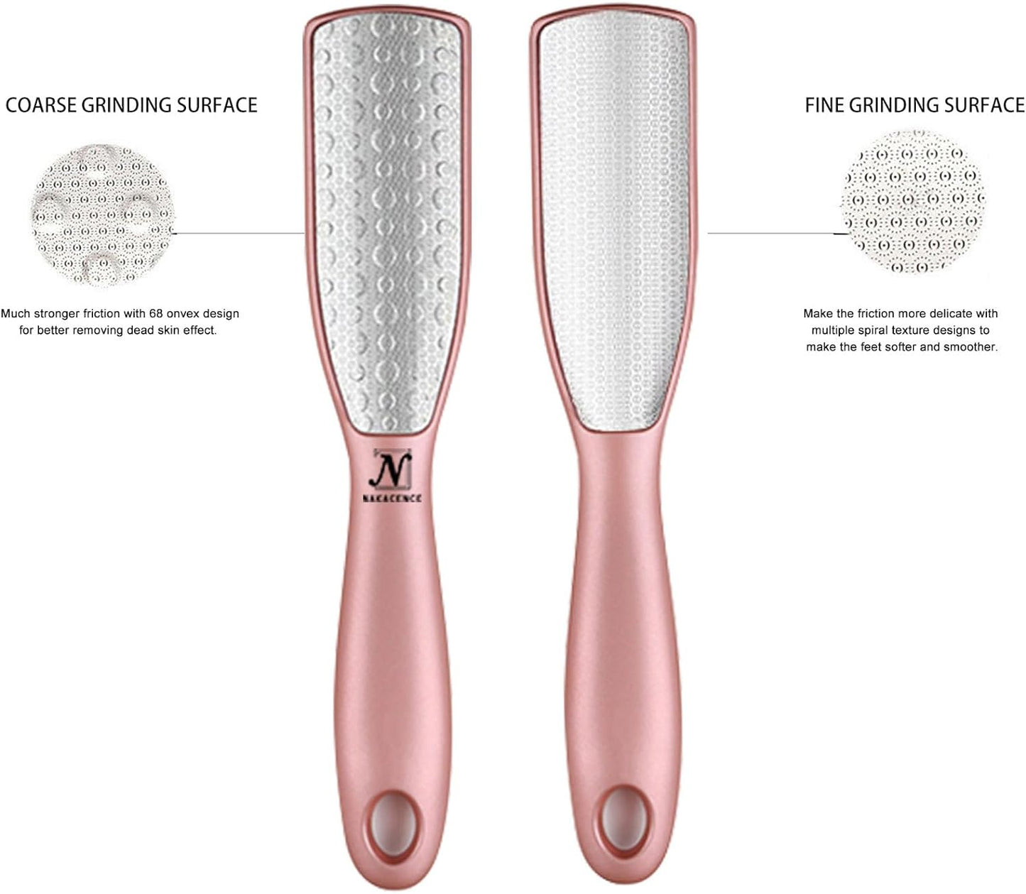 Foot File,Foot Scrubber Dead Skin Double Sided Foot Scraper Rasp Callus Remover, Pedicure Foot Scrubber Grater,Foot Heel Craper for Cracked Heels, Foot Grater Shaver Scraper for Callus Removal 2pcs