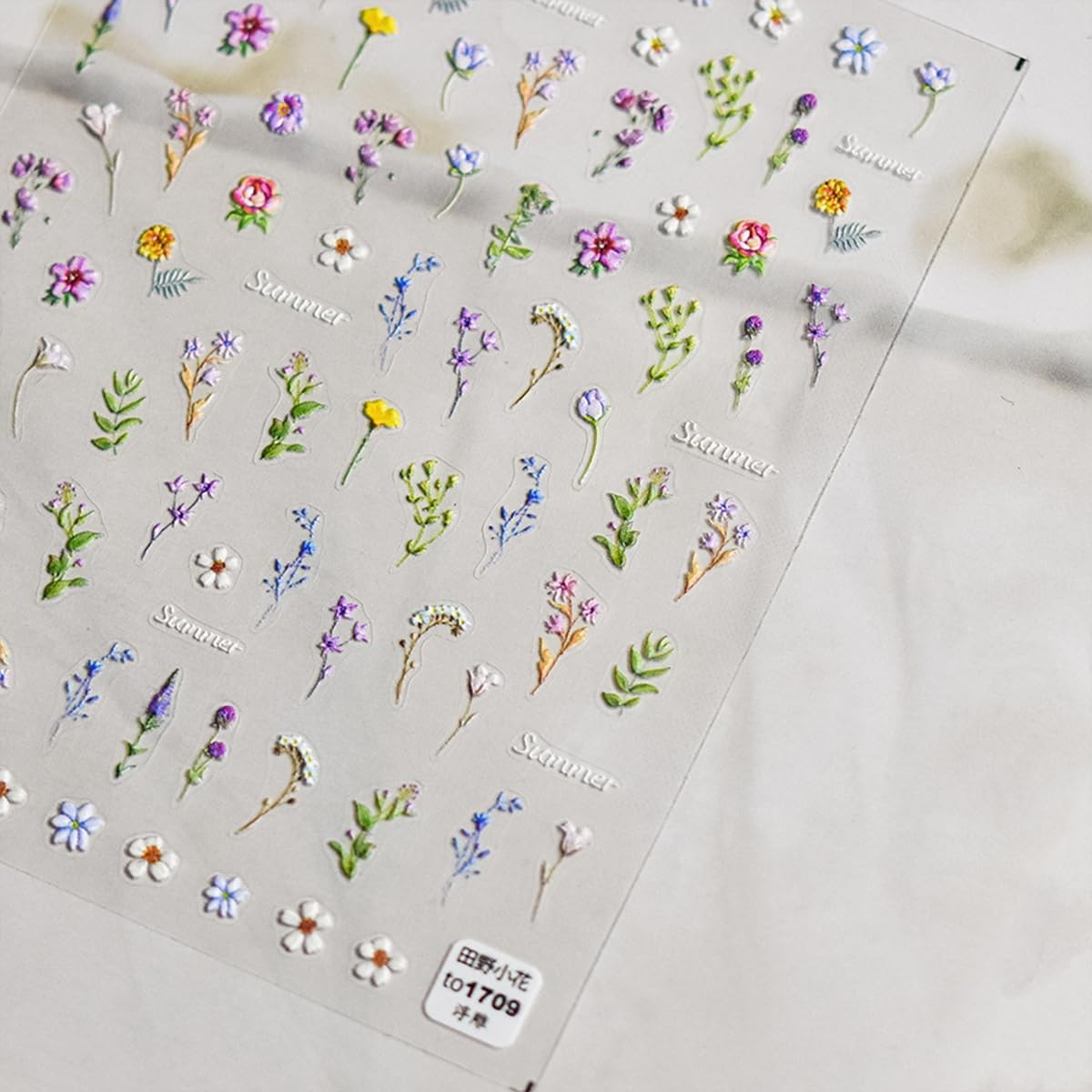 Flower Nail Stickers 5D Embossed Flower Nails Art Decals Self Adhesive Nail Decals Spring Summer Nail Decoration for Women DIY Manicure