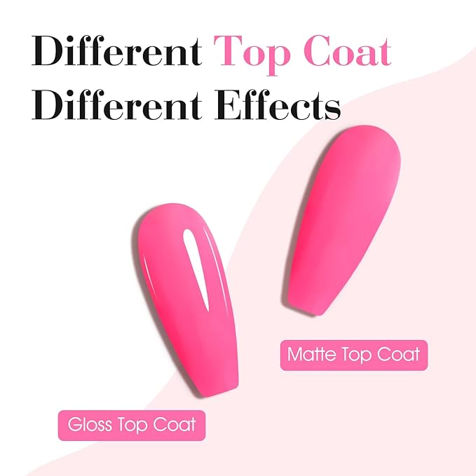 CANNI Pink Gel Nail Polish, 1Pcs Hot Pink Gel Polish Pastel Neon Bright Pink Purple Color High Gloss Soak Off U V Nail Manicure Salon DIY