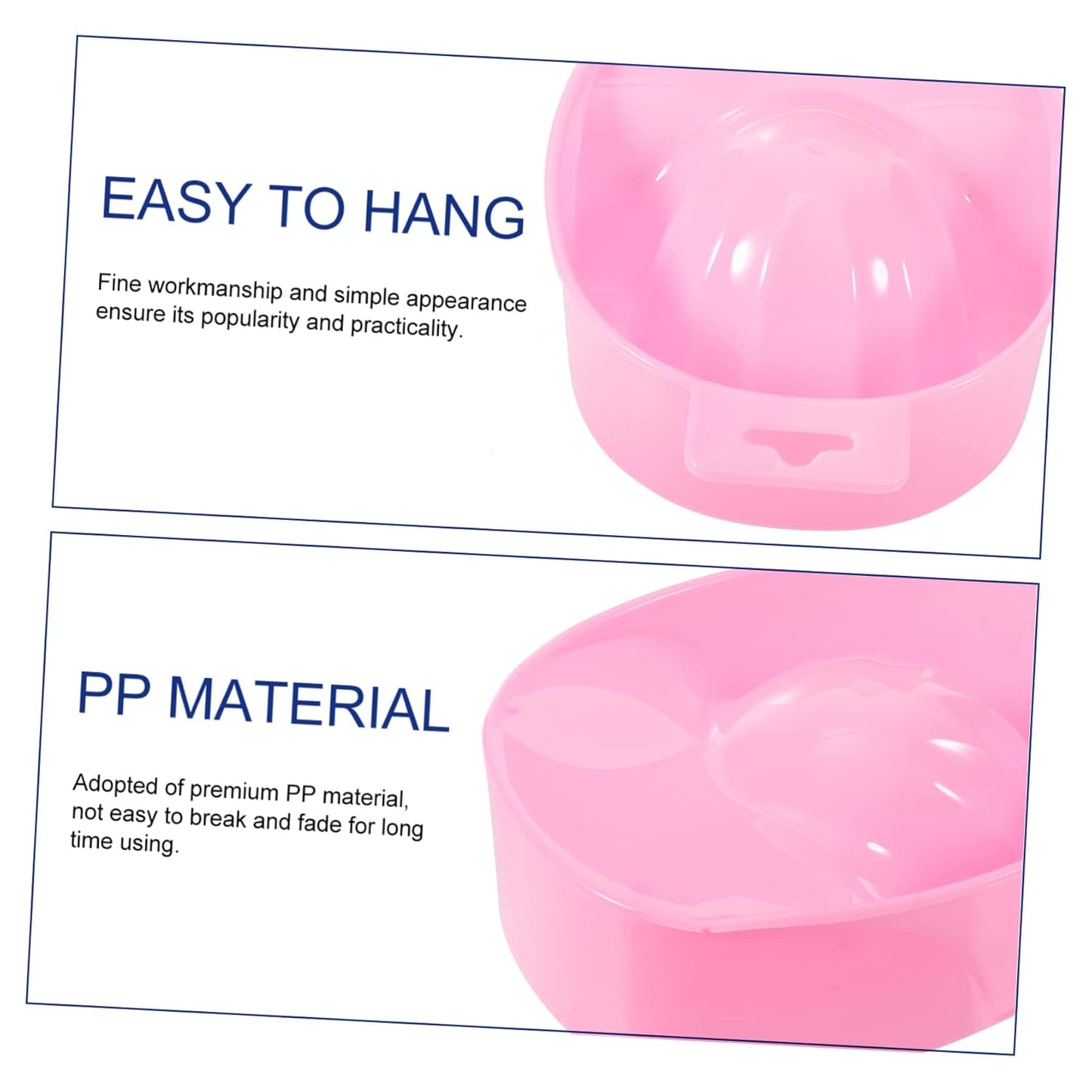1pc Single-layer Nail Soaking Bowl for Manicure Care Rectangular Design Watermelon Red for Nail Treatment and False Removal