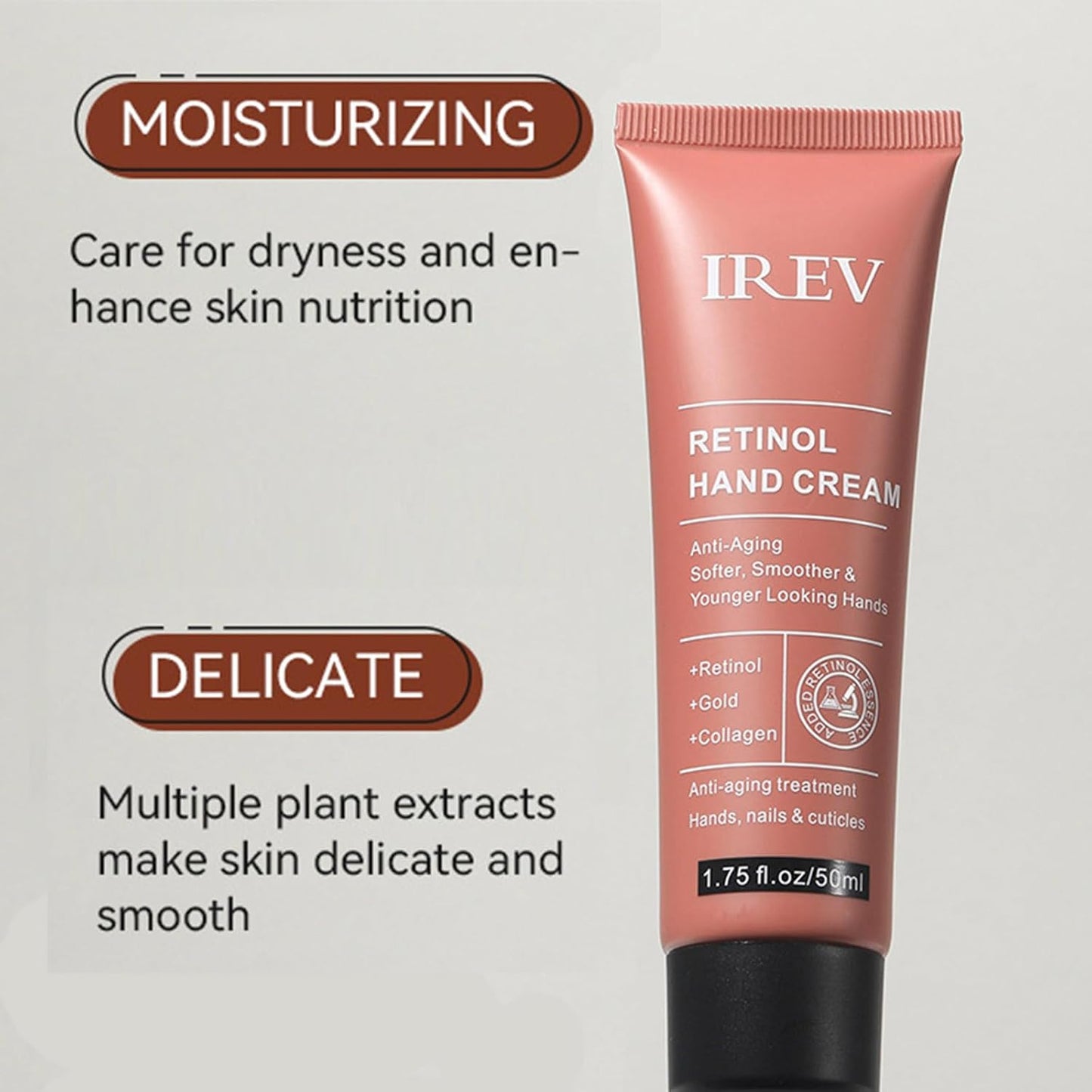 Retinol Hand Cream Firming Anti-Aging Hand Lotion with Collagen, Retinol Moisturizer for Aging & Dry Cracked Hands, Care & Protects Skin, Nails & Cuticles