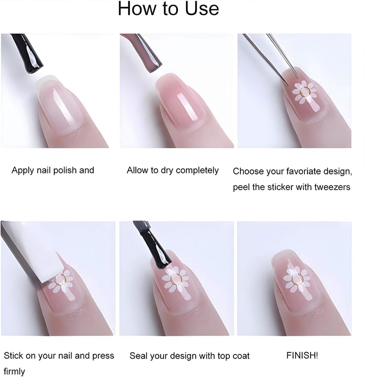 Blue Evil Eye Nail Stickers 5D Embossed Nail Decals Self-Adhesive Nail Art Supplies Eyelash Eye Manicure Stickers for Women Nails Art Decoration