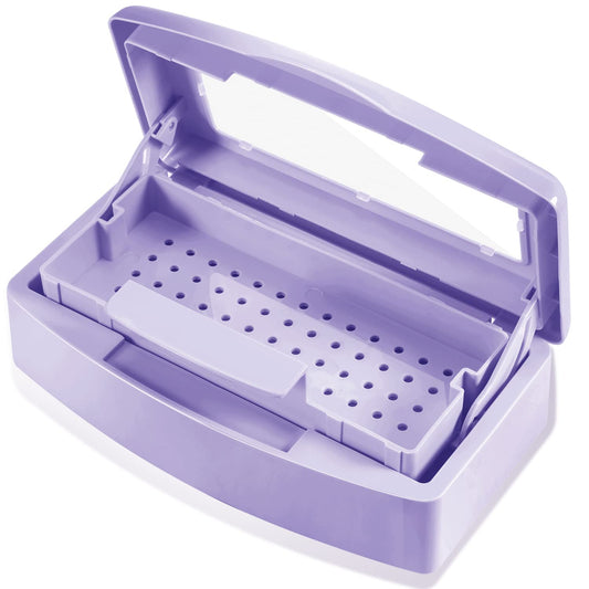 Plastic Sterilizing Tray,sterilization box,nail art tool sterilizer tray, Sterilizer Tray Box Nail Art Salon Sterilizing Too（Purple）