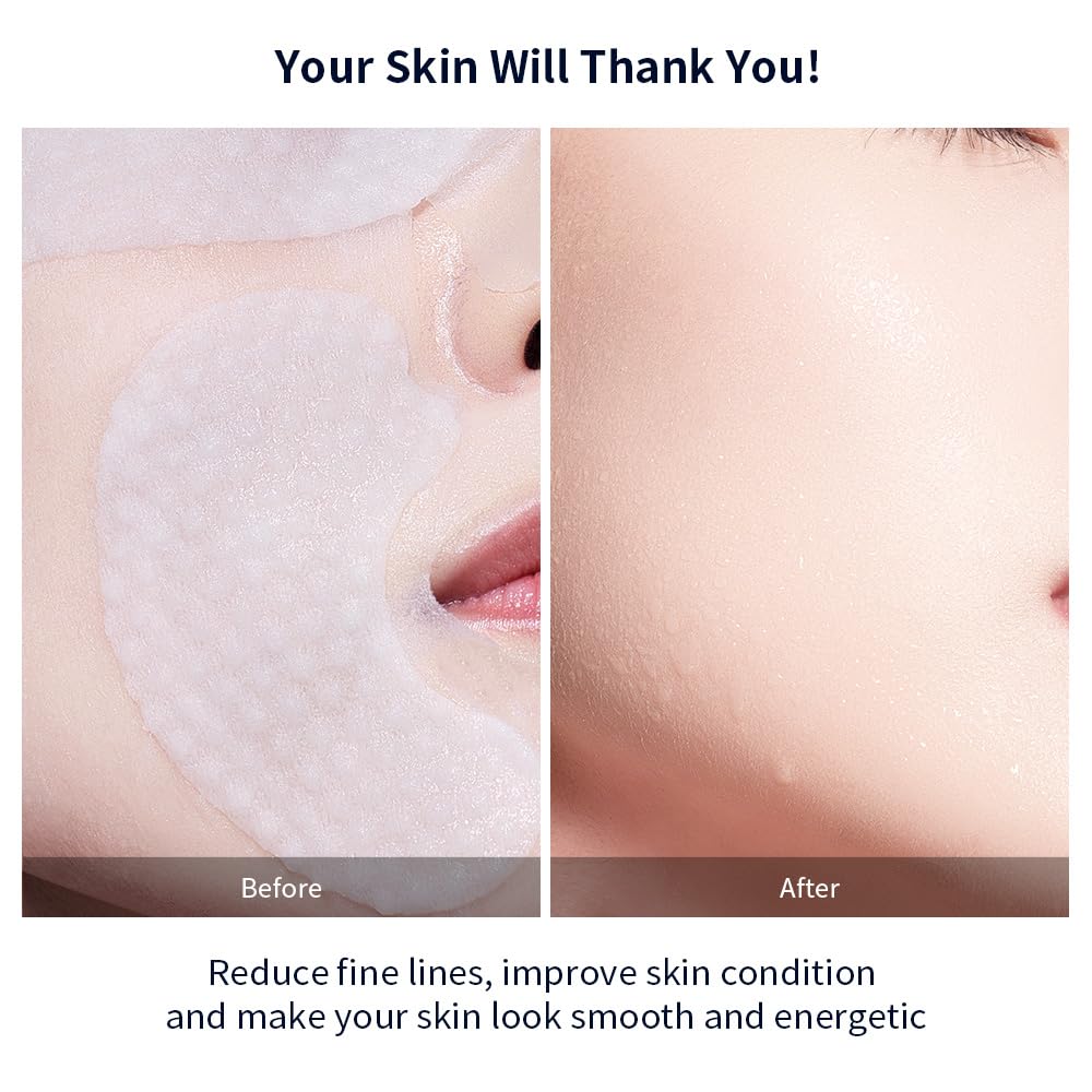 REAL DEEP HYALURONIC ACID ANTI-WRINKLE MASK - Multi-Zone Micro-Pressure Face Mask for Eyes, Cheeks & Jawline - SMAS Lifting Technology with Supro-Energy Complex & Cyto HA - 5ea