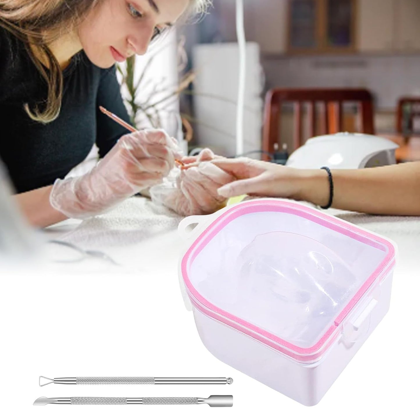 Nails Soaking Bowl Gel Nails Polish Remover Kits Manicure Bowl For Hand Dip Powder Remover Tools Nails Soak Off Bowl Set