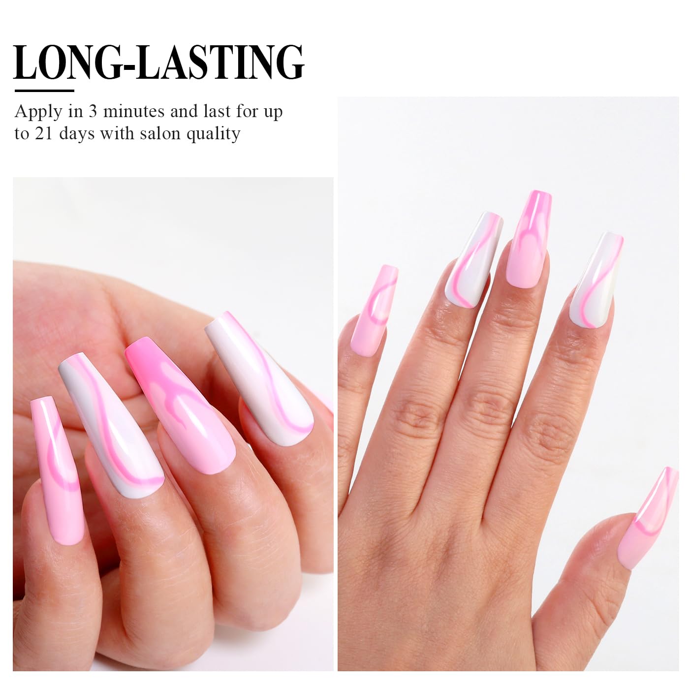 Imtiti Pink Gel Nail Polish, Baby Pink Gel Polish High Gloss Soak Off UV LED Spring Summer Art Manicure Salon DIY Design 10ML