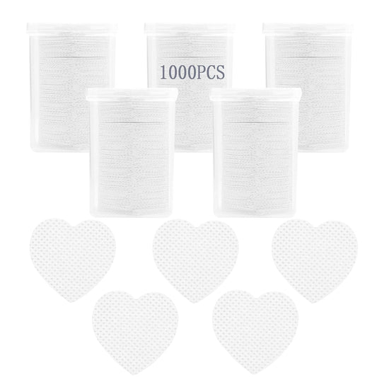 1000 PCS Lint Free Nail Wipes,Nail Polish Remover Wipes for Lash Extension Supplies,Lint-Free Lash Glue Wipes Pads Eyelash Extension Nails Wipes for Nail Polish Remover,Lash Glue Cleaning Pads, White