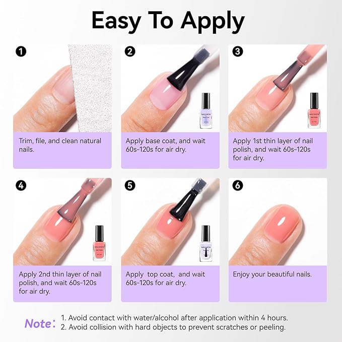 Clear Base Top Coat Anti-UV, 2PCS Calcium & VE Base Nail Strengthener High Shine Top Coat, Chip Resistant Quick Air Dry, Protects Color & Nails Prevents Discoloration Women Gift
