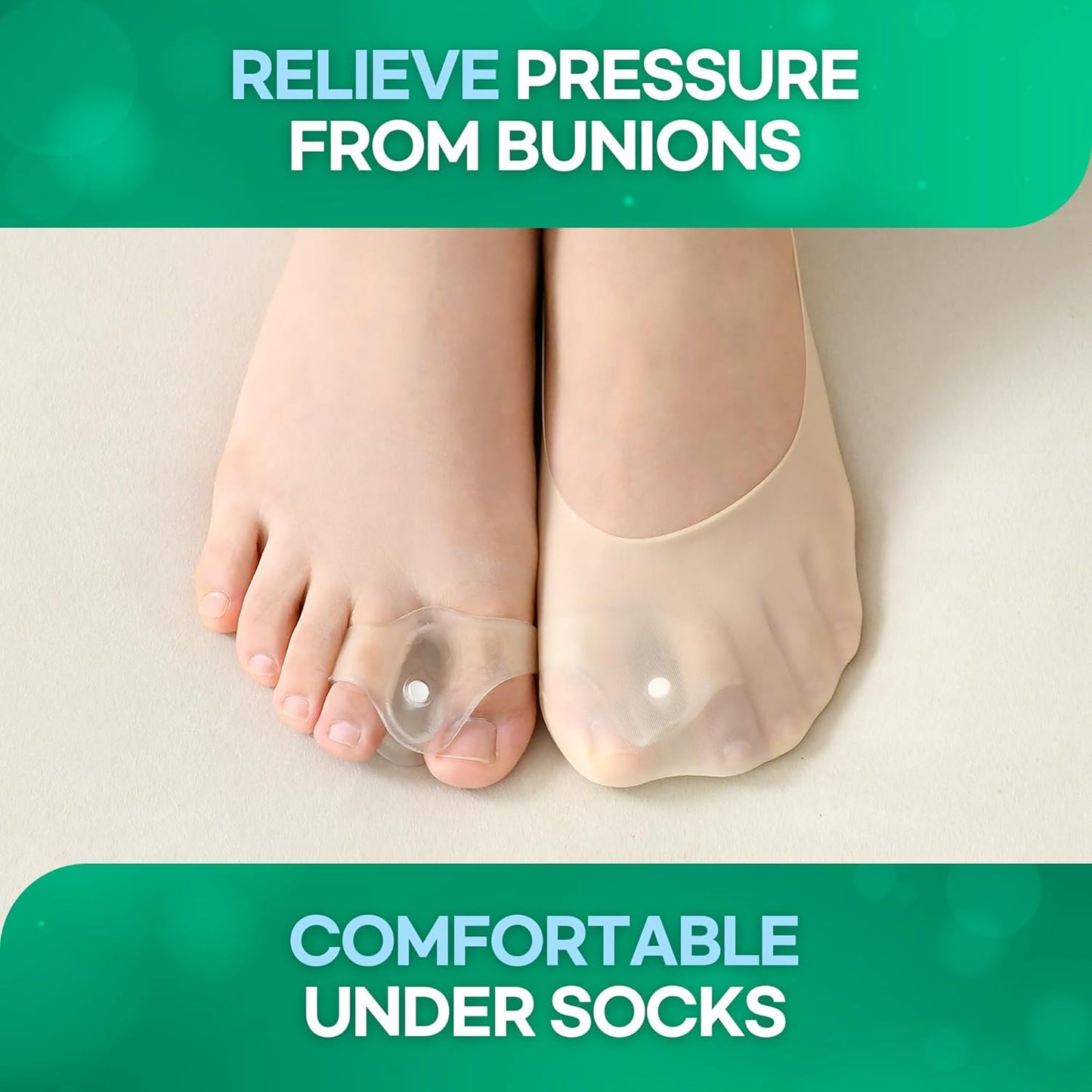 GOYO FlexBunion 5 – Bunion Corrector & Toe Separators for Women Big Toe | Foot Pain Relief | Adjustable Toe Alignment for Hallux Valgus | Soft, Flexible & Comfortable Fit | Left & Right Set