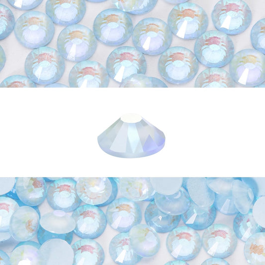 Novani 3000 Pieces Flatback Rhinestones Glass Round Gems F-Lt.Blue Crystals for Nail Art DIY Crafts Clothes Shoes,SS12,3.0-3.2mm