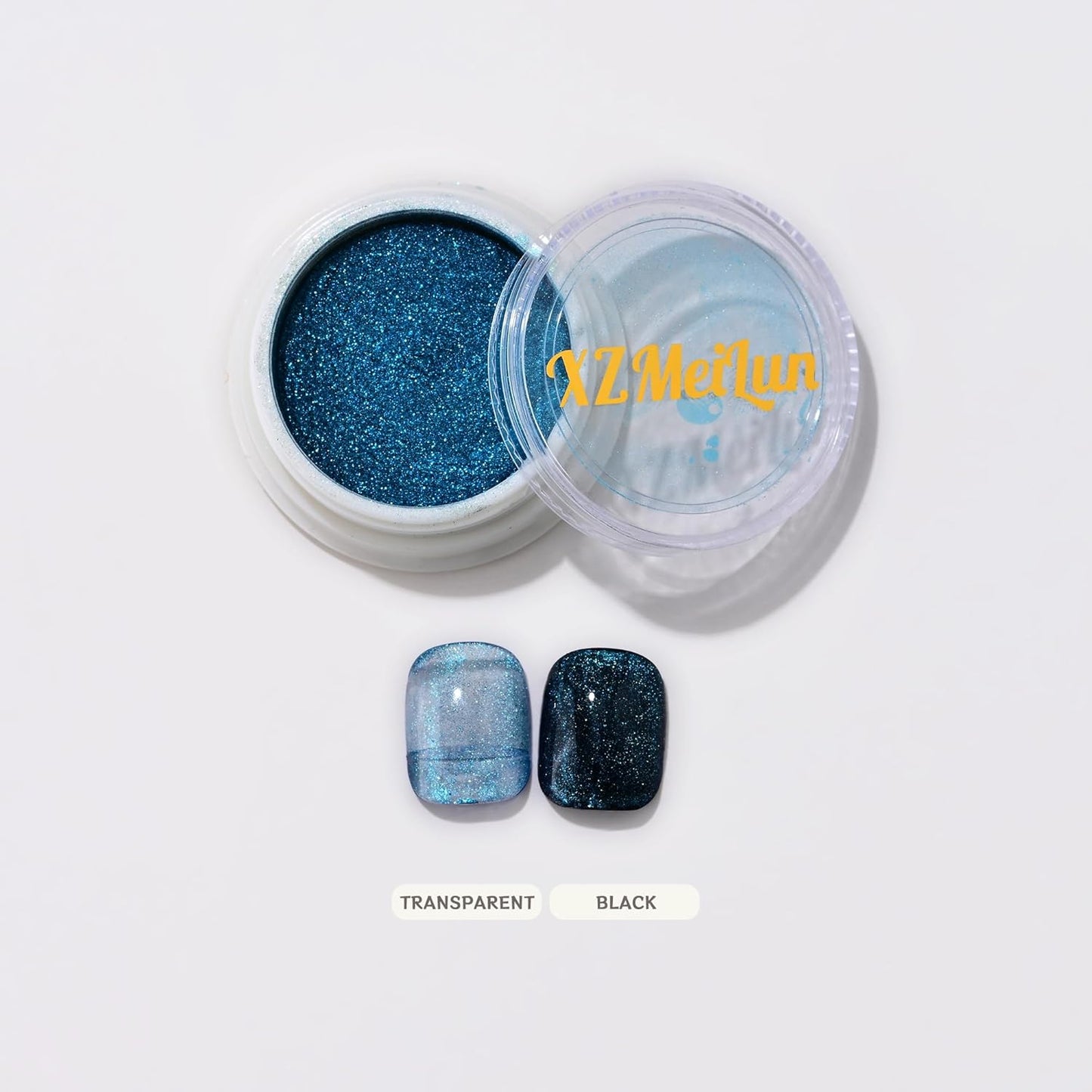 Cat Eye Nail Powder, Big-Capacity 0.8g 9D Cat Eyes Magnetic Powder Sapphire Blue Magic Mirror Effect Pigment Holographic Nail Art Glitter, Can Mixed with Builder Gel Nail Polish for Use