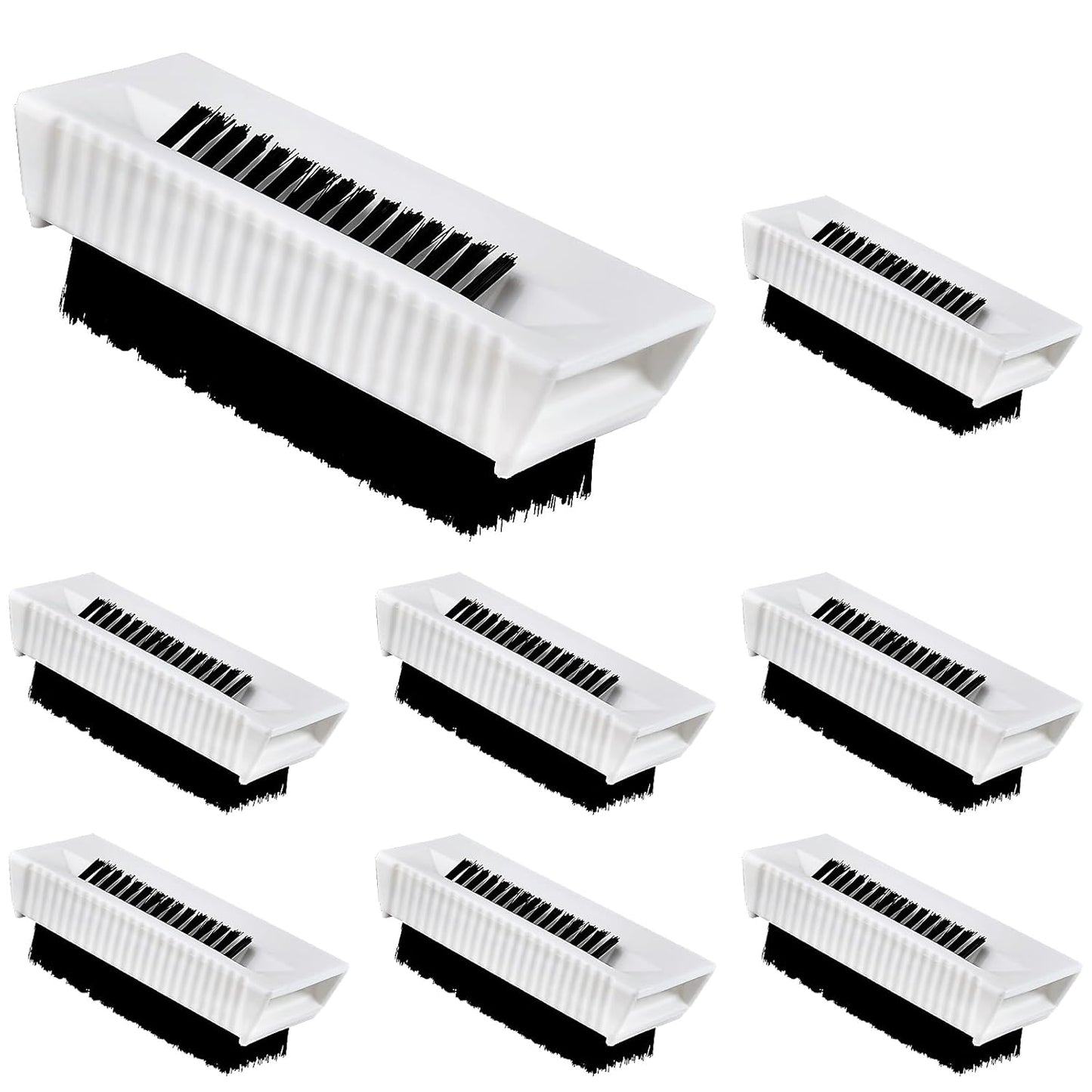 8 Pcs Hand Scrub Brushes for Nail Cleaning, Soft Fingernail Brush Non-Disposable Surgical Scrub Brushes with Nail Cleaner, Plastic Double-Sided Hand and Nail Cleaning Brush for Men Women Kids