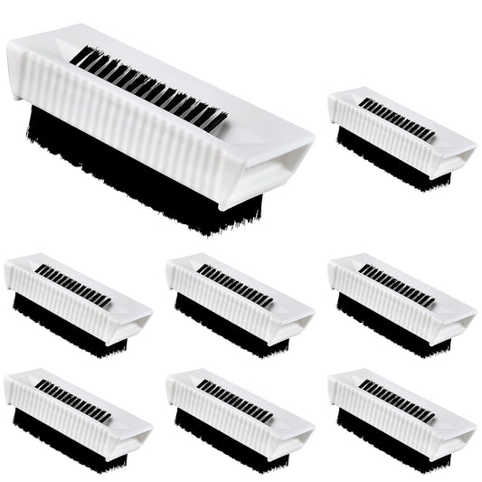 8 Pcs Hand Scrub Brushes for Nail Cleaning, Soft Fingernail Brush Non-Disposable Surgical Scrub Brushes with Nail Cleaner, Plastic Double-Sided Hand and Nail Cleaning Brush for Men Women Kids
