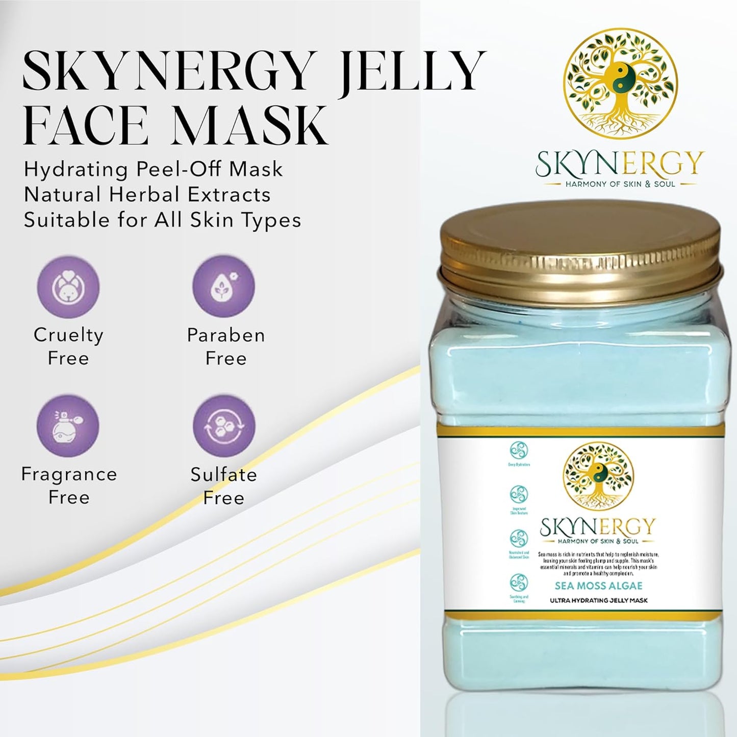 Sea Moss Algae Jelly Face Mask | HydroGlo Jelly Mask for Skin Hydration | Radiance and Reduced Pigmentation | Vajafacial Jelly Mask | 12 Applications (30 Fl Oz)