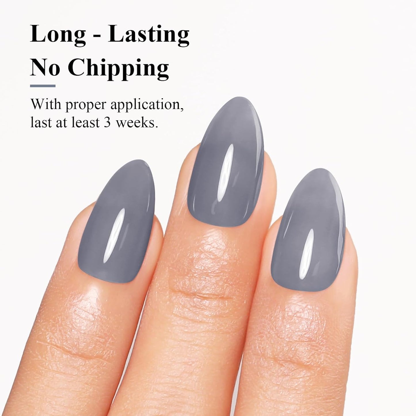 Imtiti Jelly Gel Polish, 15ML Sheer Grey Jelly Gel Nail Polish Translucent Spring Summer Nail Gel Polish LED UV Gel Nail Polish for Nail Art DIY Manicure