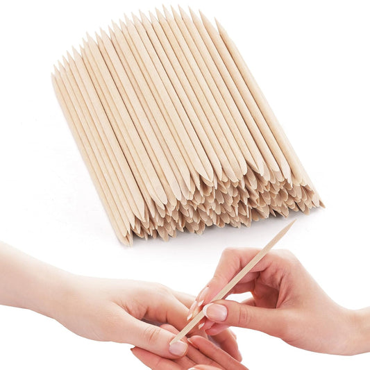 200pcs Orange Sticks for Nails 4.5 inch Double Sided Wooden Cuticle Pusher Remover Nail Art Manicure Pedicure Tool for Manicure Pedicure