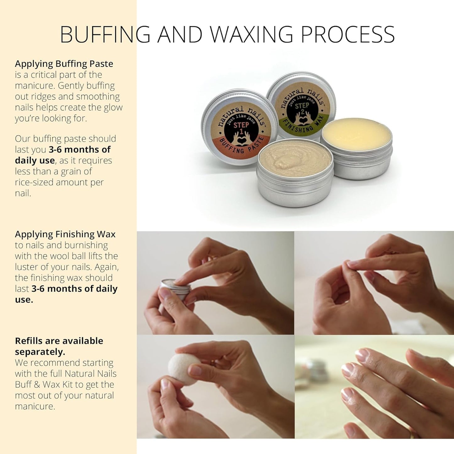 Just Like Jane™ Natural Nails Finishing Wax