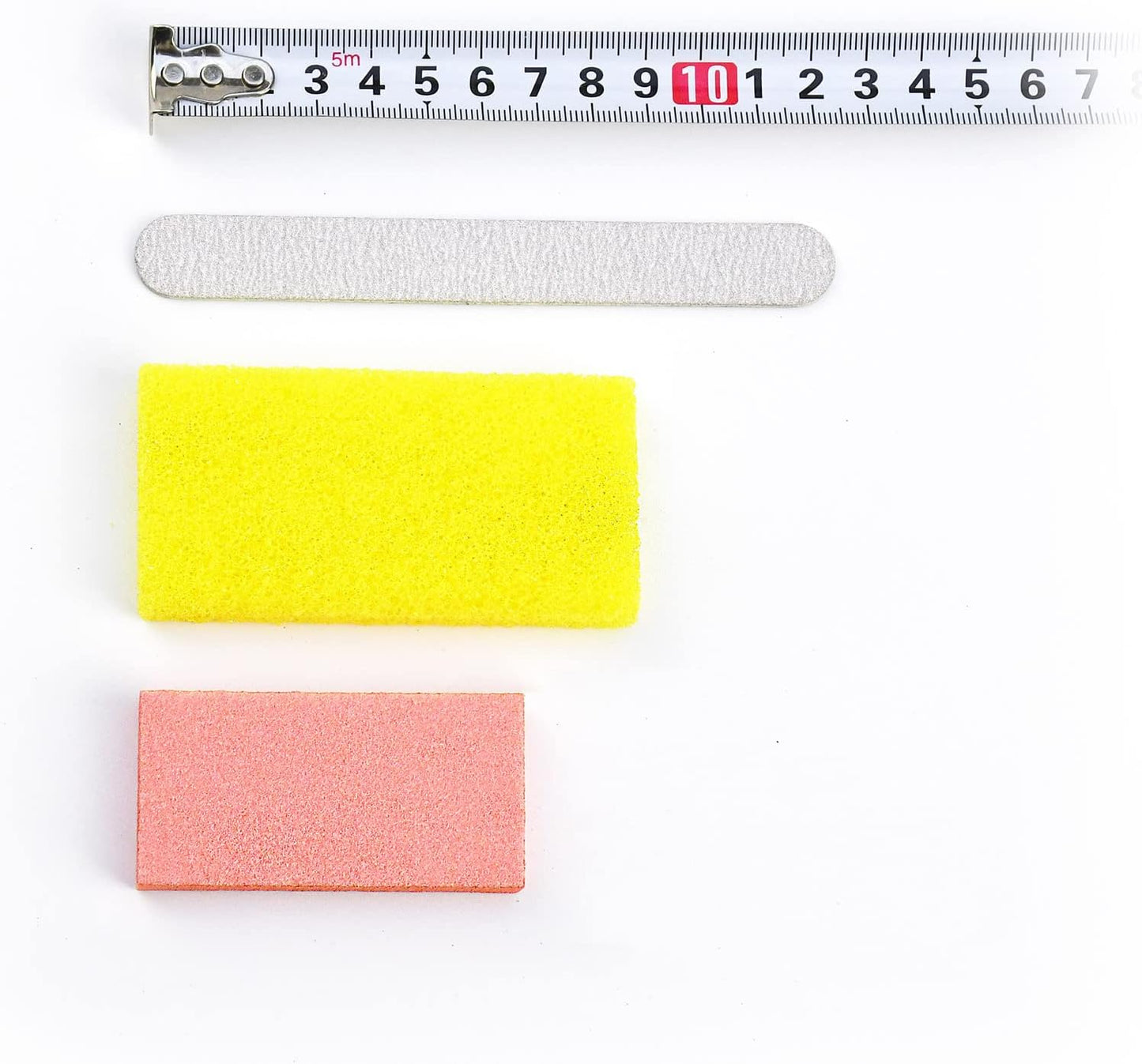 Maryton Disposable 3-Piece Pedicure Kit, Wood Nail File 100/180 Grit, Orange Buffer 80/100 Grit, Yellow Pumice Pad, 100-Count