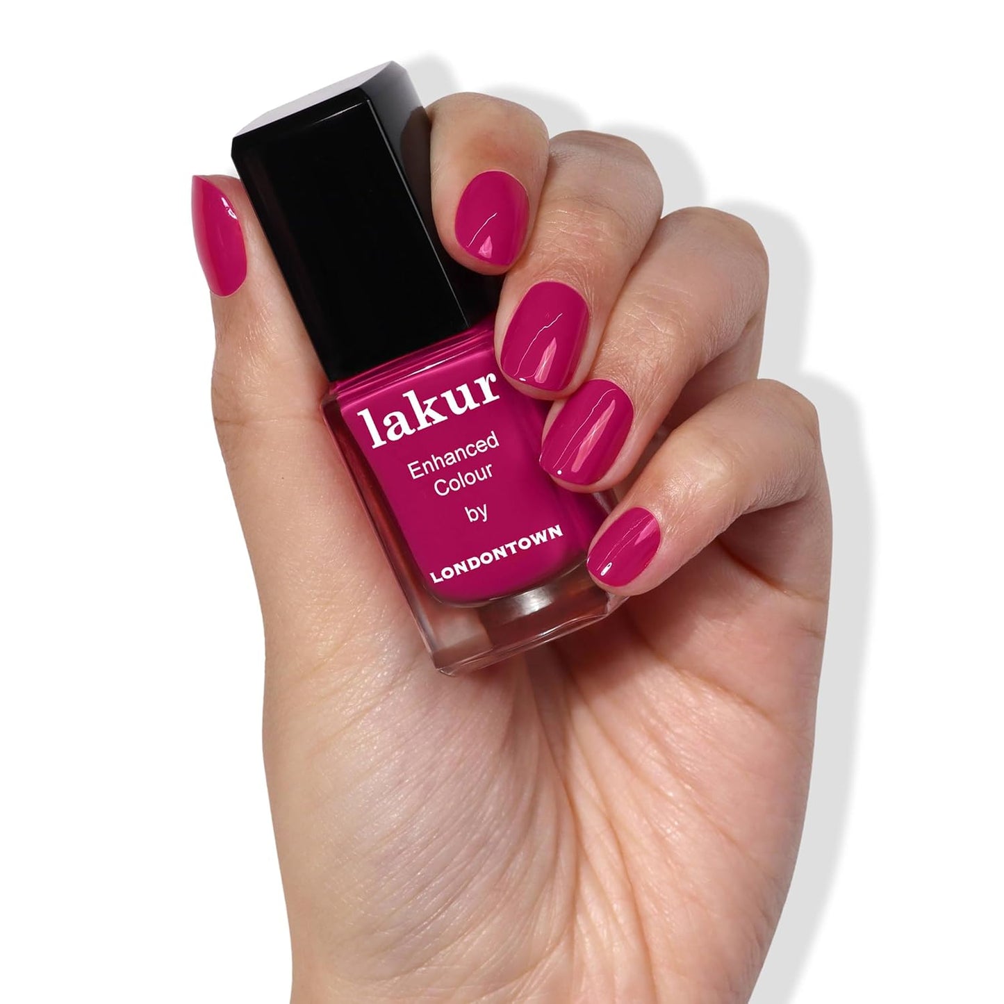LONDONTOWN lakur Nail Polish - Chip-Resistant, Non-Toxic, Conditions & Hydrates Nails | Glossy Fruity Sangria Purple, Teeny Kini, .40 fl oz