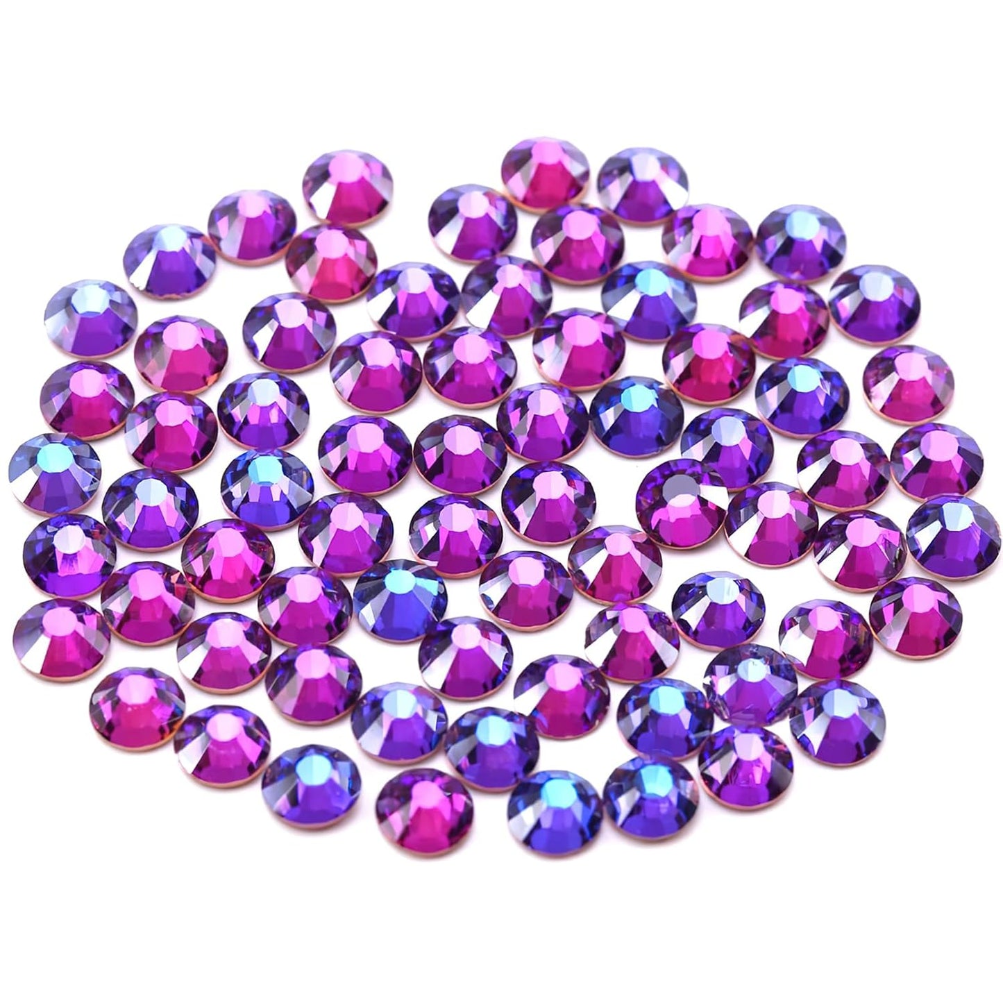Novani Purple Rhinestones, Flatback Loose Crystal Gemstones 1440pcs Glass Rhinestone for Clothes Shoes Crafts Makeup Nail Art and DIY Decorations(SS20, Purple Velvet)