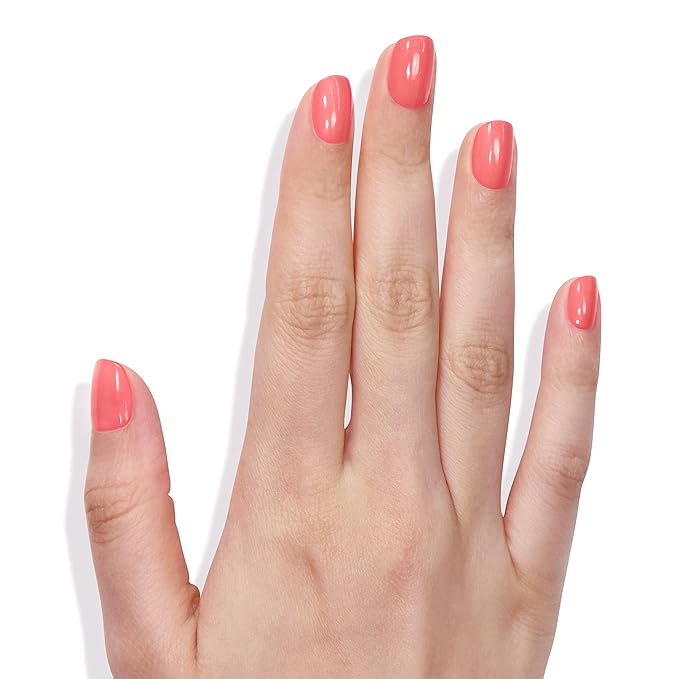 roro AHA Infused 21+ Free Nail Polish - Chip-Resistant High-Impact Nail Color Lacquer Made in the USA, Vegan/Cruelty-Free, Gluten-Free, Dream-Sicle, Light Coral, .4Fl Oz/12mL