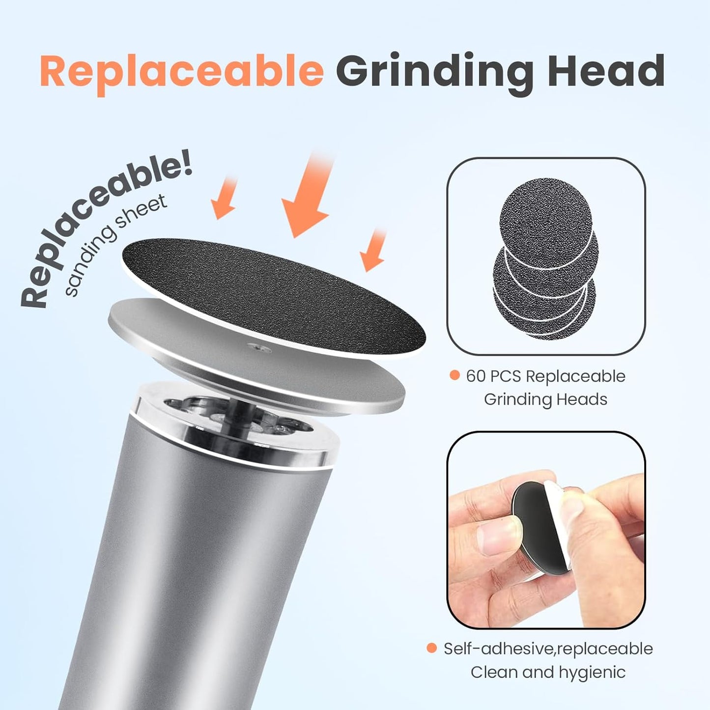 Electric Foot Callus Remover with 36 in 1 Pedicure Kit | Adjustable Speed | Mini Portable | 60 Pcs Sandpaper Discs | Professional Electric Callus Remover for Feet for Dead Skin and Calluses