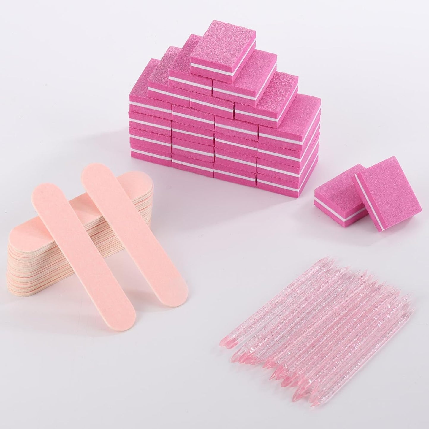 24 Sets Disposable Manicure Kit, Individually Package Nail Kit,Manicure Set with Mini Nail File,Mini Nail Buffer,Nail Stick for Salon Home