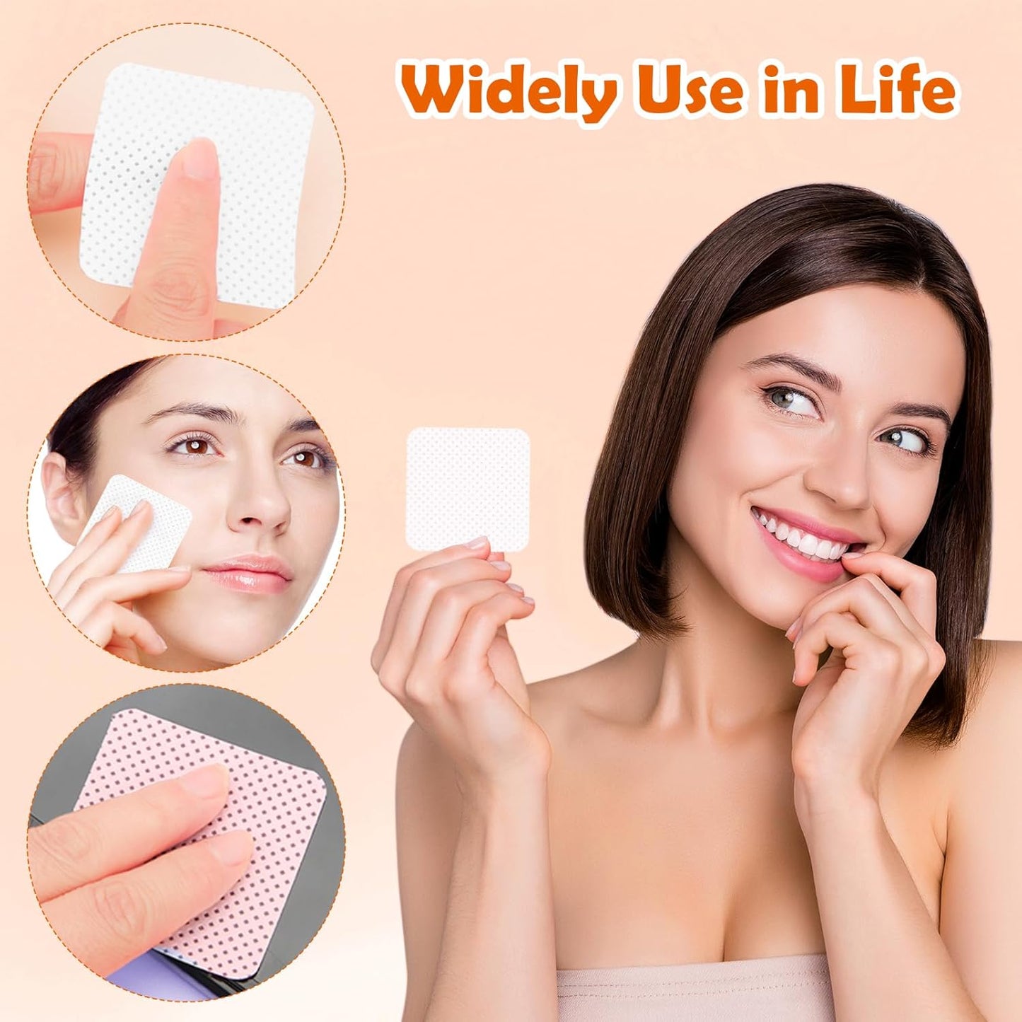 1080 + 3 Pcs Lint Free Nail Wipes Kit, Disposable Nail Polish Remover Pads Non-Woven Nails Eyelash Extensions Wipes, Nail Polish Remover Wipes with 200 ML Bottle, 2 Pcs Cuticle Pusher (Pink+white)