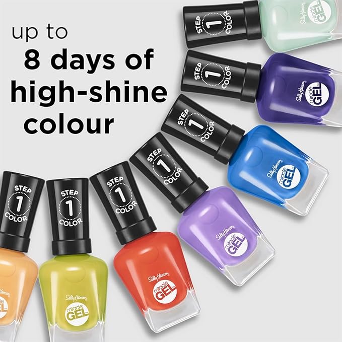 Sally Hansen Miracle Gel, Get Mod, Long Lasting, Gel-Like Formula, No UV Lamp Needed, Semi Opaque, Shiny White Nail Polish