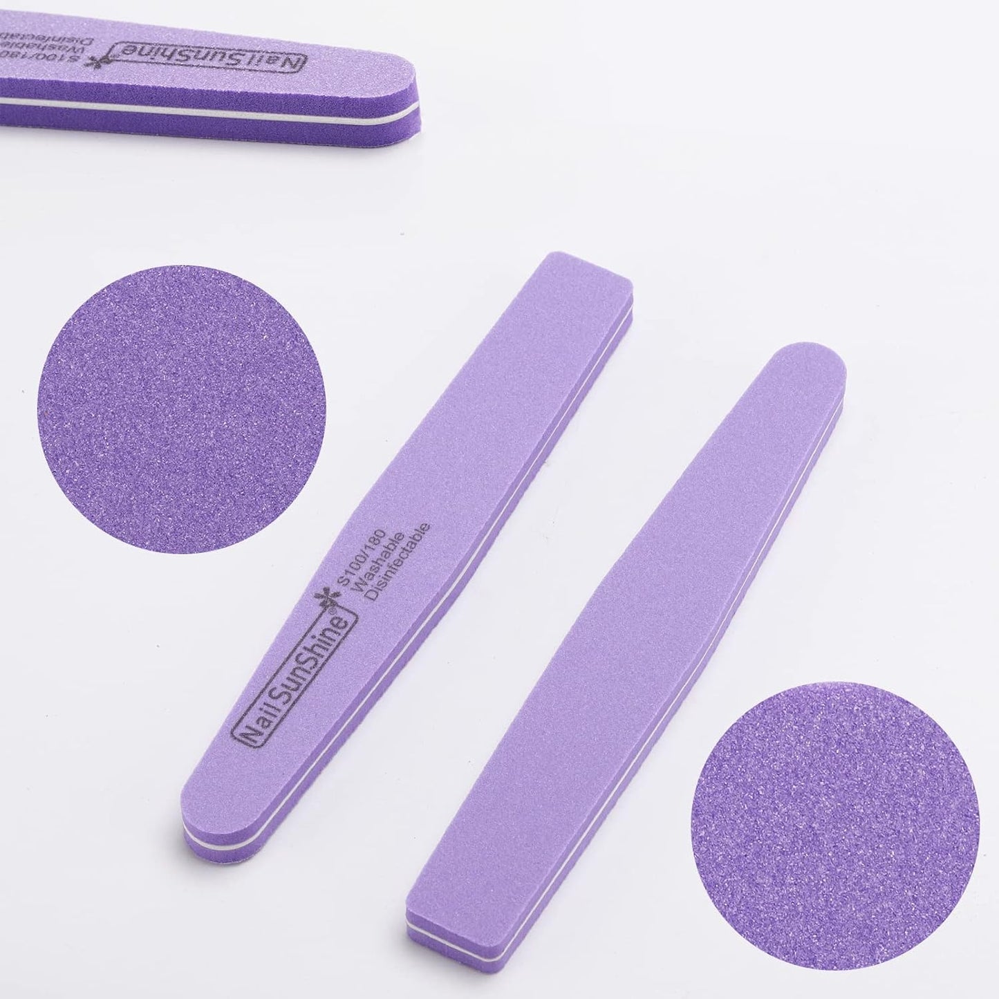 35 Count Nail Files and Buffers 100/180 Grit, Double Sided Emery Boards Sponge Nail Files for Acrylic Nails