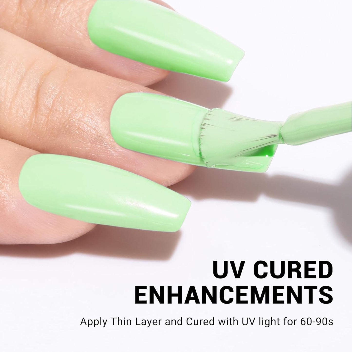 MelodySusie Thick Light Green Gel Nail Polish,0.5 Fl Oz Pastel Soak Off UV LED Funny Bunny Green Gel Polish Gift for Women Nail Art Manicure Salon DIY Nail Design Decoration at Home-326