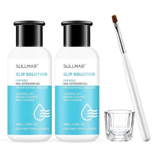 Nail Slip Solution 2.7 fl.oz for Poly Nail Gel Kit Professional Nail Extension for Nail Thickening Solutions
