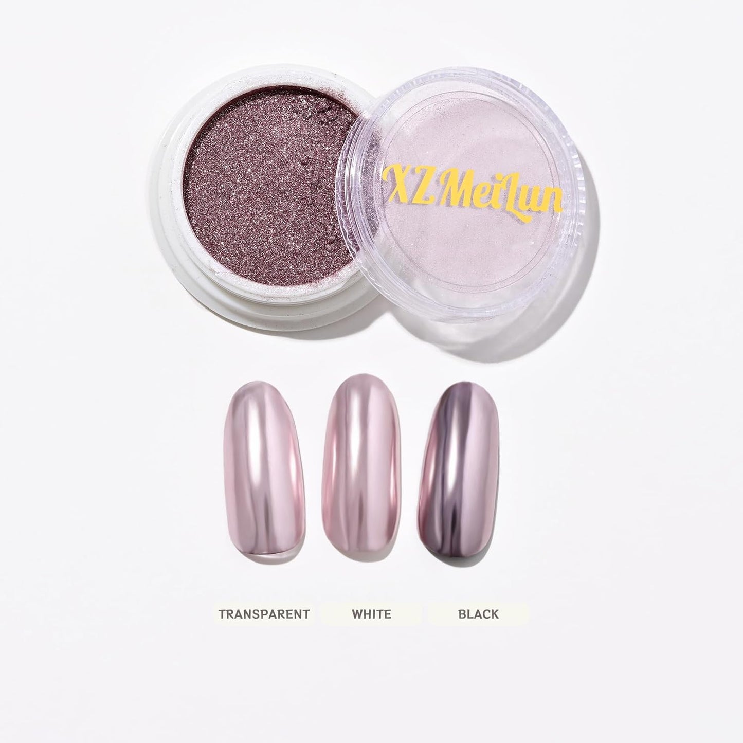 Champagne Purple Magic Mirror Chrome Nail Powder, Big-Capacity 1.5g Metallic Dust Holographic Effect Powder Pigment Glitter Manicure Kit, Nail Art, Can Mixed with Builder Gel Nail Polish Use