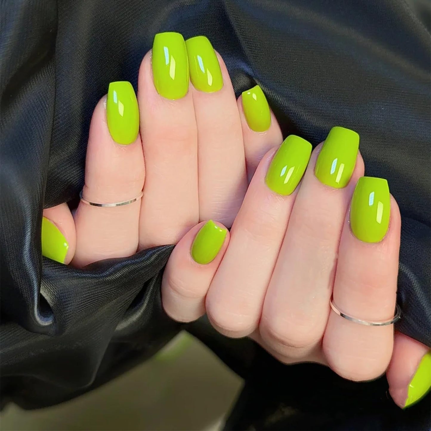 COSMOO Neon Green Quick Dry Nail Polish, 0.41 Fl Oz (Pack of 1), Red