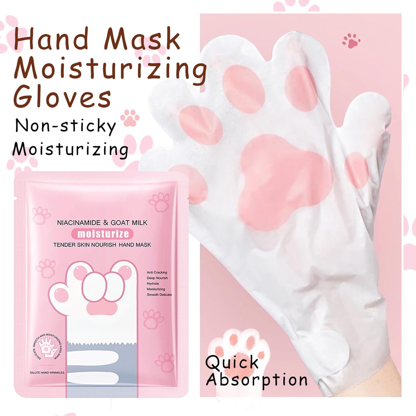 Hand Masks, 6 Pairs Hydrating Exfoliating Hand Peeling Mask, Smooth Hand Masks Moisturizing Gloves Overnight for Dry, Rough, Cracked Hands, Hand Skin Moisturizer Glove for Women Men（A