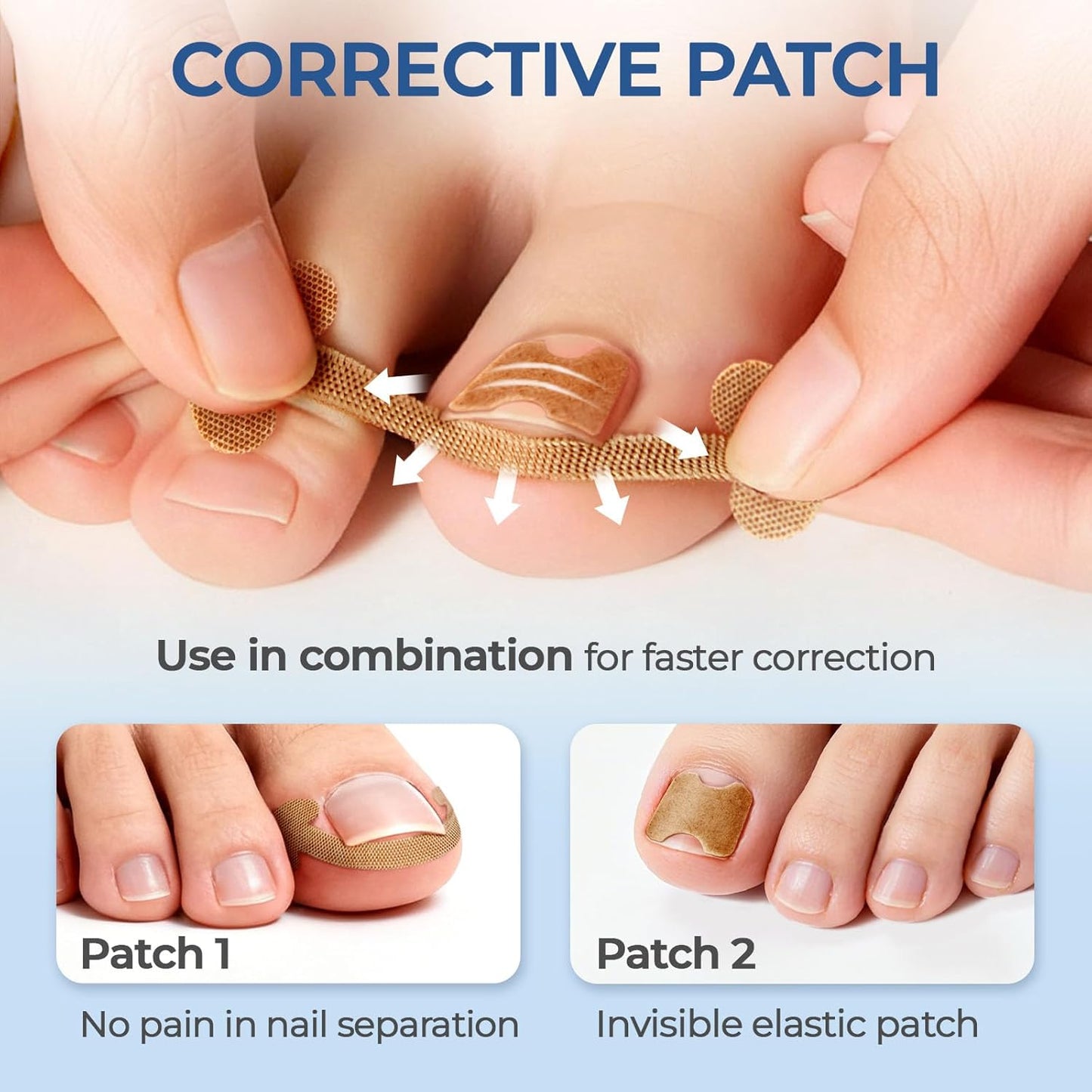 Ingrown Toenail Corrector Set with Correction Strips, Professional Ingrown Toenail Removal Kit Pedicure Tool Set, In Grown Toe Nail Remover Curve Tape at Home for Men Women