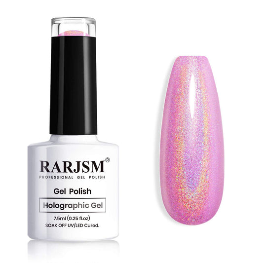 RARJSM Holographic Nail Polish Glitter Gorgeous Glossy 1PCS 7.5ML Mavue Gel Nail Polish Curing Required for Starter Gel Manicure DIY Home RAR70