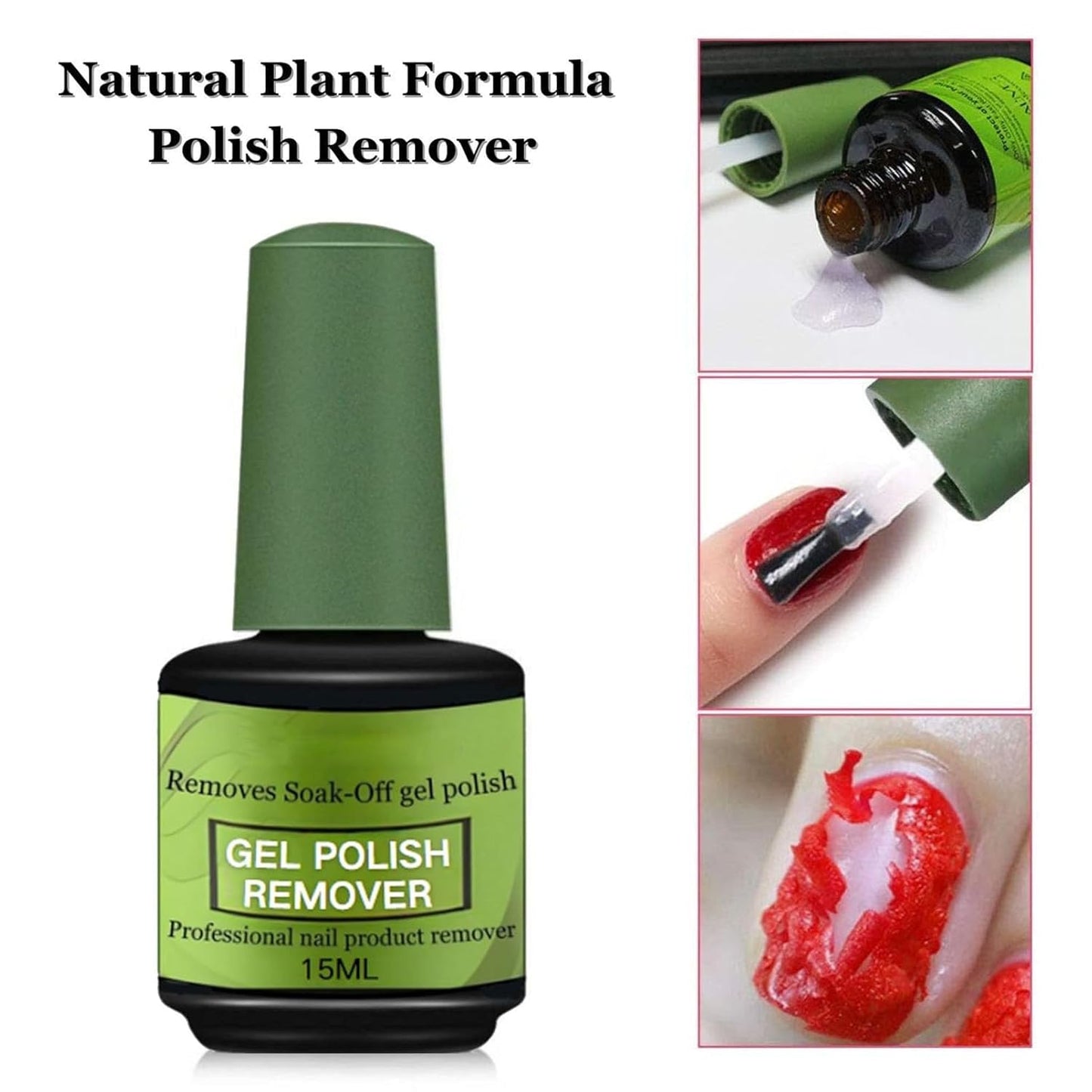 15ml Gel Remover Polish - Gel Polish Remover for Nails - Quickly & Easily Gel Nail Remover Within 3-5 Minutes - No Soaking or Wrapping Nail Gel Remover (0.51 Fl Oz (Pack of 1))