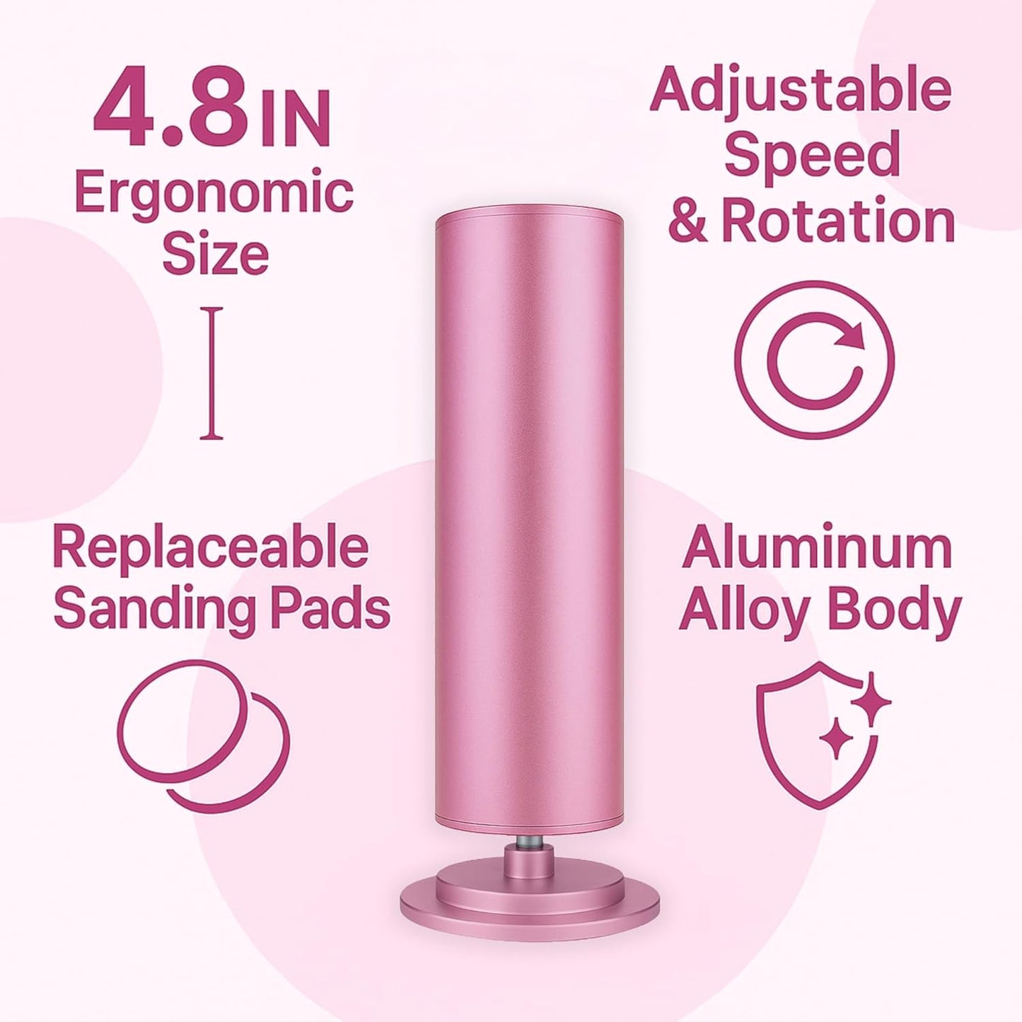 Electric Foot Callus Remover | Feet Filer Sander File Tool Grinder Heavy Duty Scrubber Shaver Buffer Smoother Drill Pedicure Dead Skin Cracked Heels Calluses 60 pcs Sandpaper Discs by VISOFO