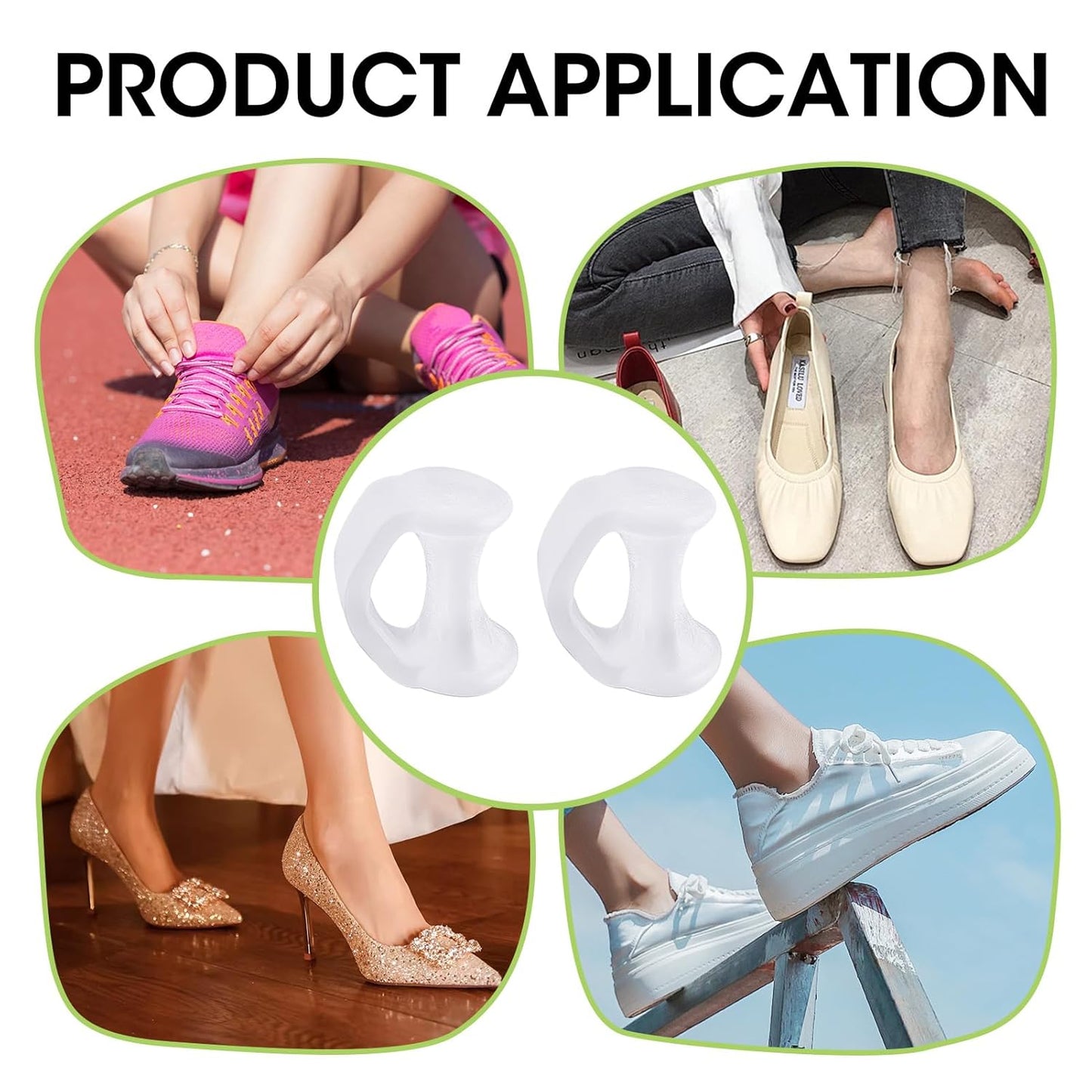 10PCS Gel Toe Separator, Pinky Toe Spacers, Little Toe Cushions Straightener Bunion Corrector for Preventing Rubbing & Relieving Pressure, Pain Relief from Overlapping Toes, Blisters, and Corns