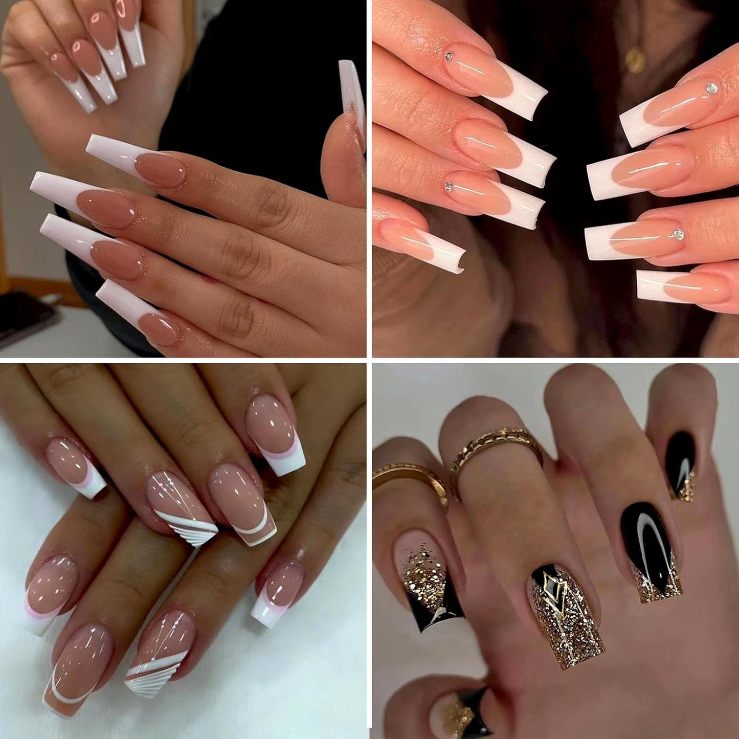 72 Sheets 2136 Pieces French Manicure Nail Art Stickers,32 Designs Self-Adhesive Nail Tips Guides for DIY Decoration Stencil Tools French tip Nail Guides kit (72 Sheets 32 Designs) US290 (72)