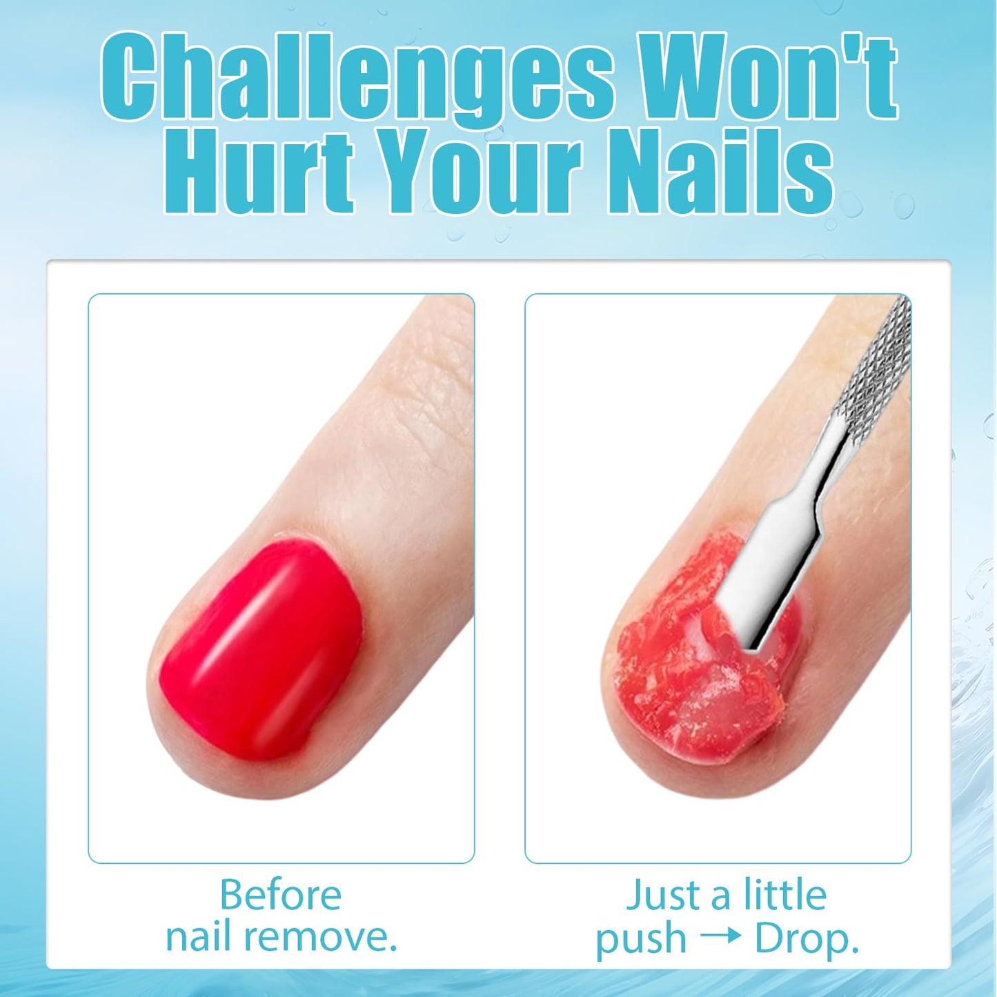 Quick Gel Nail Polish Remover, Easy Remove Gel Polish in 3 Minutes, No Need Soaking or Wrapping, Gel Remover for Nails, 15ml 2PCS
