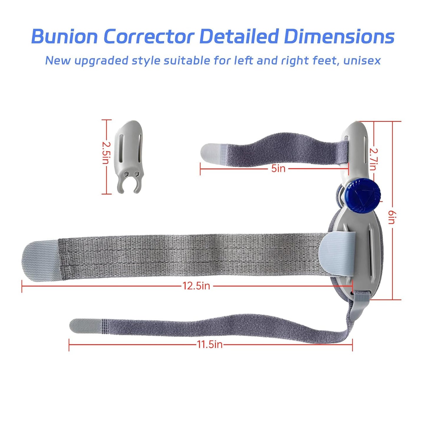 Adjustable Bunion Corrector for Women & Men Big Toe – The toe straightener Brace designed to relieve bunion discomfort – Built-in Night Bunion Correctors for Resting Comfort and Hallux Valgus Support
