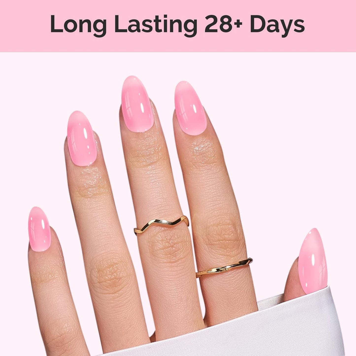 MelodySusie Jeweliver Gel Nail Polish, 0.5Fl.oz Berry Pink Gel Polish Pastel Nude Color Sheer Translucent Soak Off UV LED Light Cure Gift Nail Art Manicure DIY at Home JM16