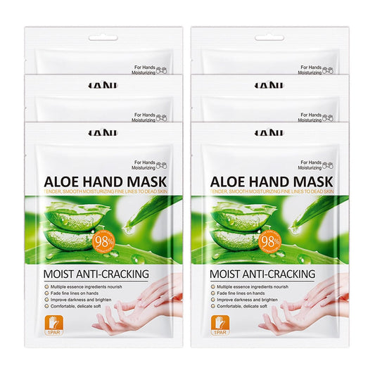 Hand Masks Moisturizing Gloves,6 Pairs Hydrating Hand Peel Masks Gift Set for Dry Cracked Hands Care,Long-lasting and Non-greasy Hand Moisturizer Gloves for Women N