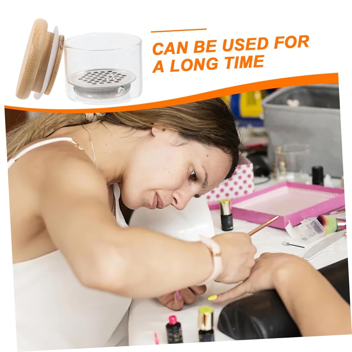 Veemoon Nail Soaking Bowl Glass Nail Dish Cup French Manicure Gel Polish Holder