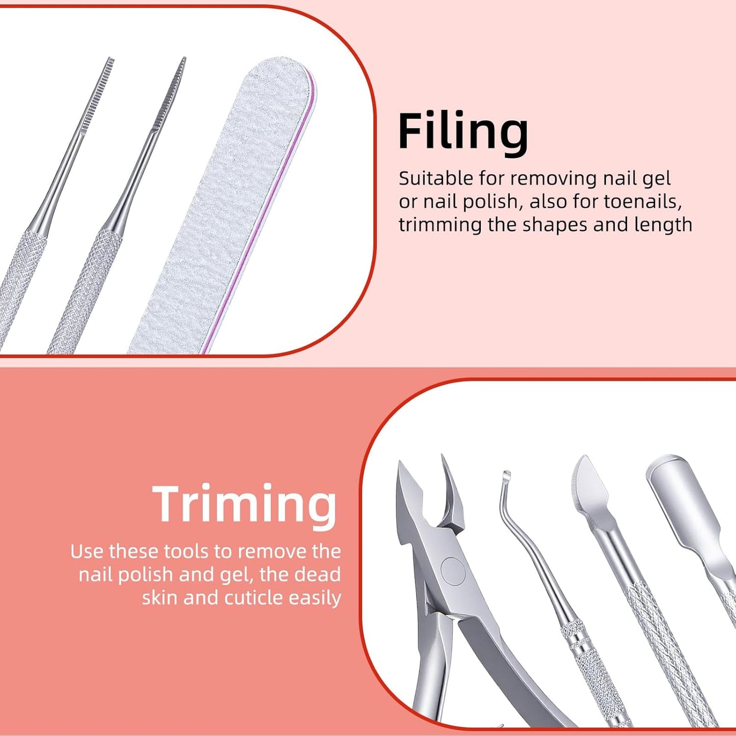 10 Pcs Ingrown Toenail Tool Pedicure Tools for Feet Stainless Steel Ingrown Toenail Clippers Nail File and Lifters Thick and Hard Nails Pedicure Manicure Tools