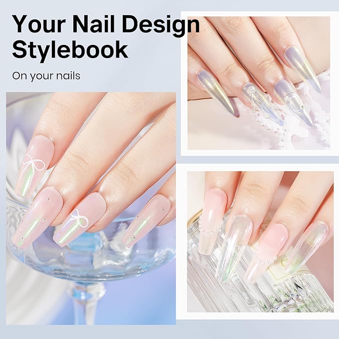 MIZHSE Aurora Green Nail Polish, Quick Dry Shimmer Nail Polish, Air Fast Drying Regular Nail Lacquer Non Gel Oil-based Long Lasting Nail Art Manicure Home DIY