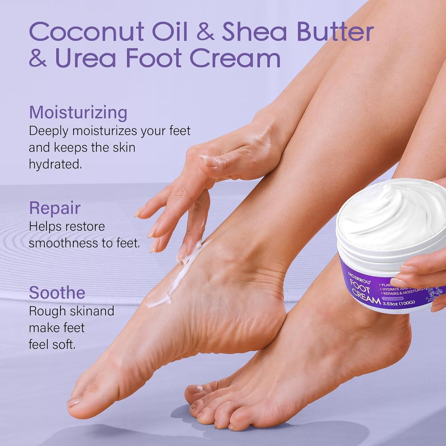 Pedicure Kit For Feet 4pcs Foot Spa Kit For Christmas Birthday Valentine's Women Men Gift Lavender Feet Care Kit for Dry Cracked Foot Soak Salt Foot Callus Remover Gel Foot File Foot Cream